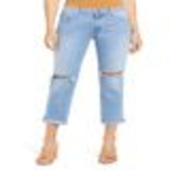 Paige Brigitte Distressed Boyfriend Jeans In Fiesta Destructed - 32 - Picture 3 of 3